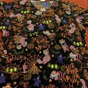 Alice in Wonderland Halloween scrub top